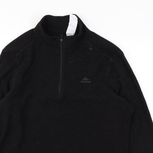 DECATHLON Womens Black Polyester Pullover Sweatshirt Size S Zip