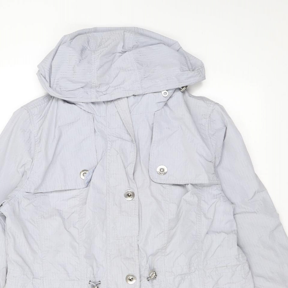 Per Una Womens Grey Rain Coat Coat Size 12 Zip