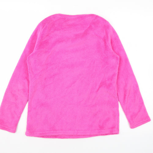 Minnie Mouse Girls Pink Round Neck Polyester Pullover Jumper Size 11-12 Years Pullover - Sequins