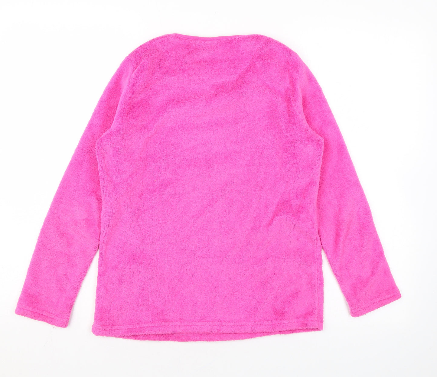 Minnie Mouse Girls Pink Round Neck Polyester Pullover Jumper Size 11-12 Years Pullover - Sequins