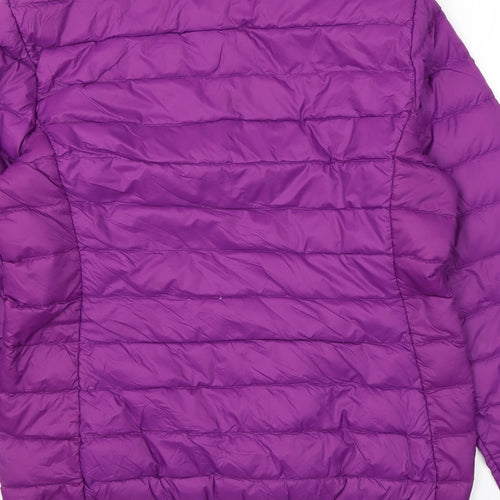TOG24 Womens Purple Puffer Jacket Coat Size 10 Zip