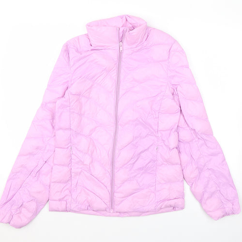 Marks and Spencer Womens Pink Puffer Jacket Coat Size 6 Zip