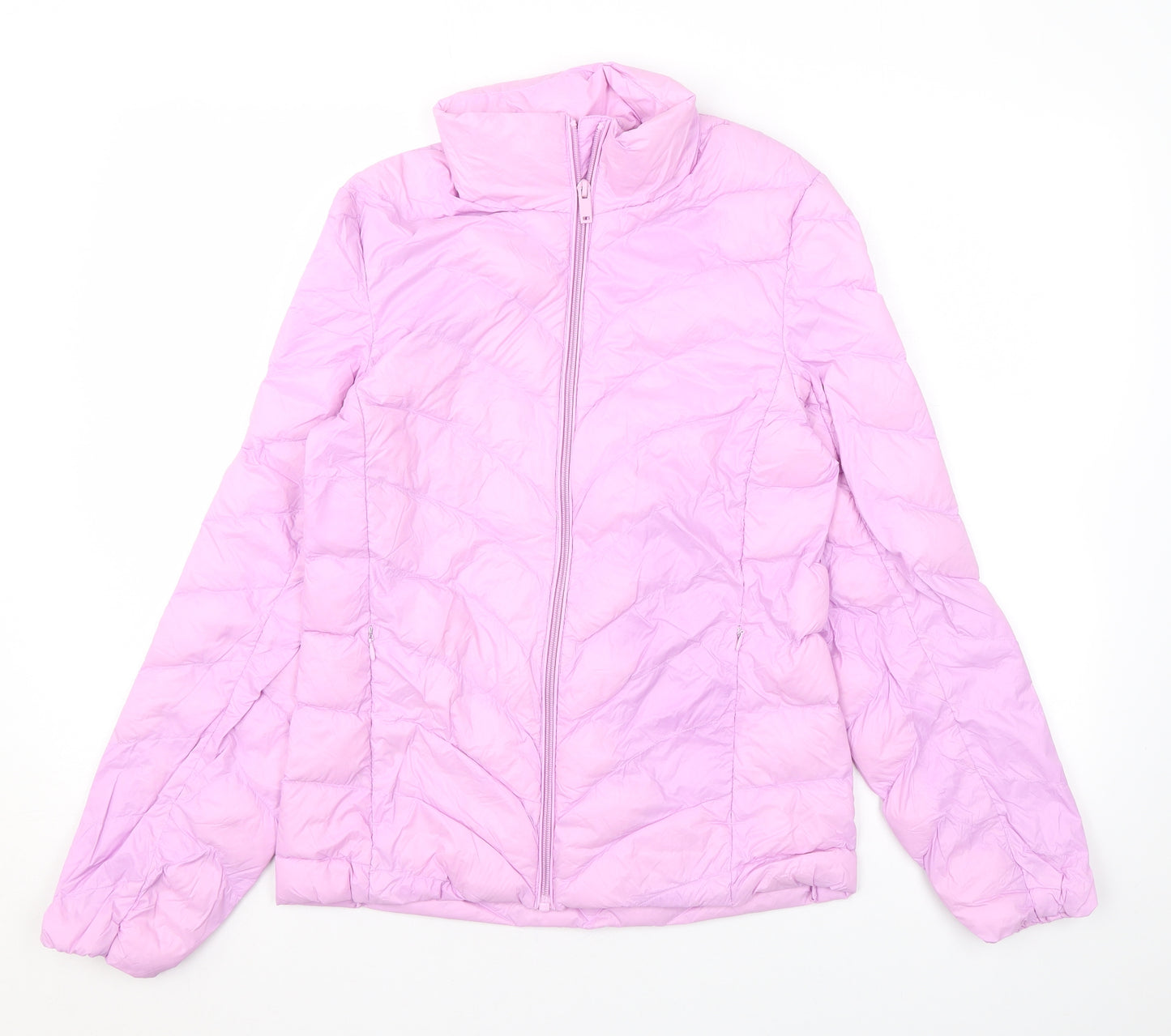 Marks and Spencer Womens Pink Puffer Jacket Coat Size 6 Zip