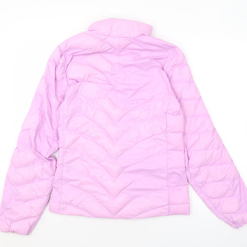 Marks and Spencer Womens Pink Puffer Jacket Coat Size 6 Zip