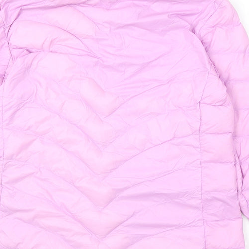 Marks and Spencer Womens Pink Puffer Jacket Coat Size 6 Zip