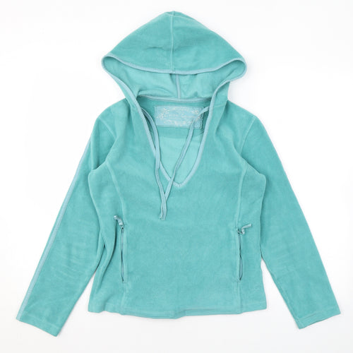 Marks and Spencer Womens Blue Polyester Pullover Hoodie Size 8 Pullover