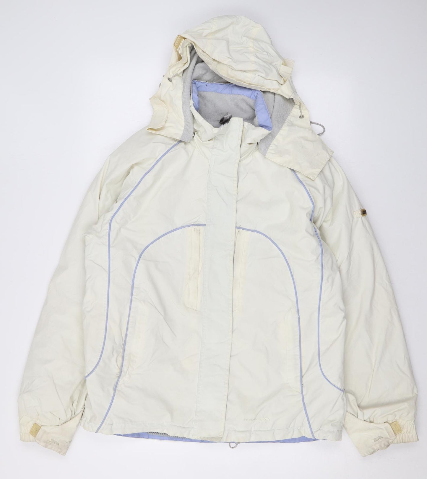 Trespass Womens Ivory Rain Coat Coat Size L Zip