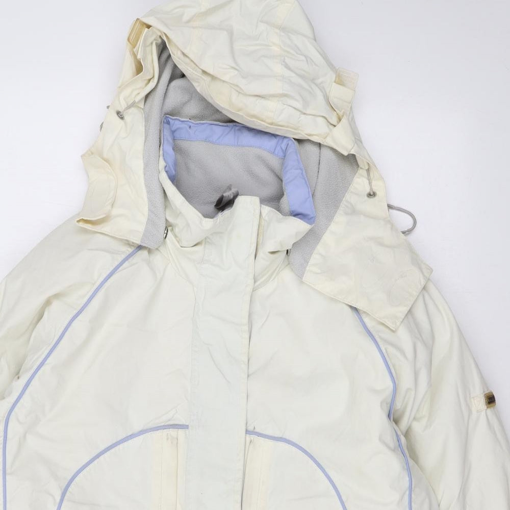 Trespass Womens Ivory Rain Coat Coat Size L Zip