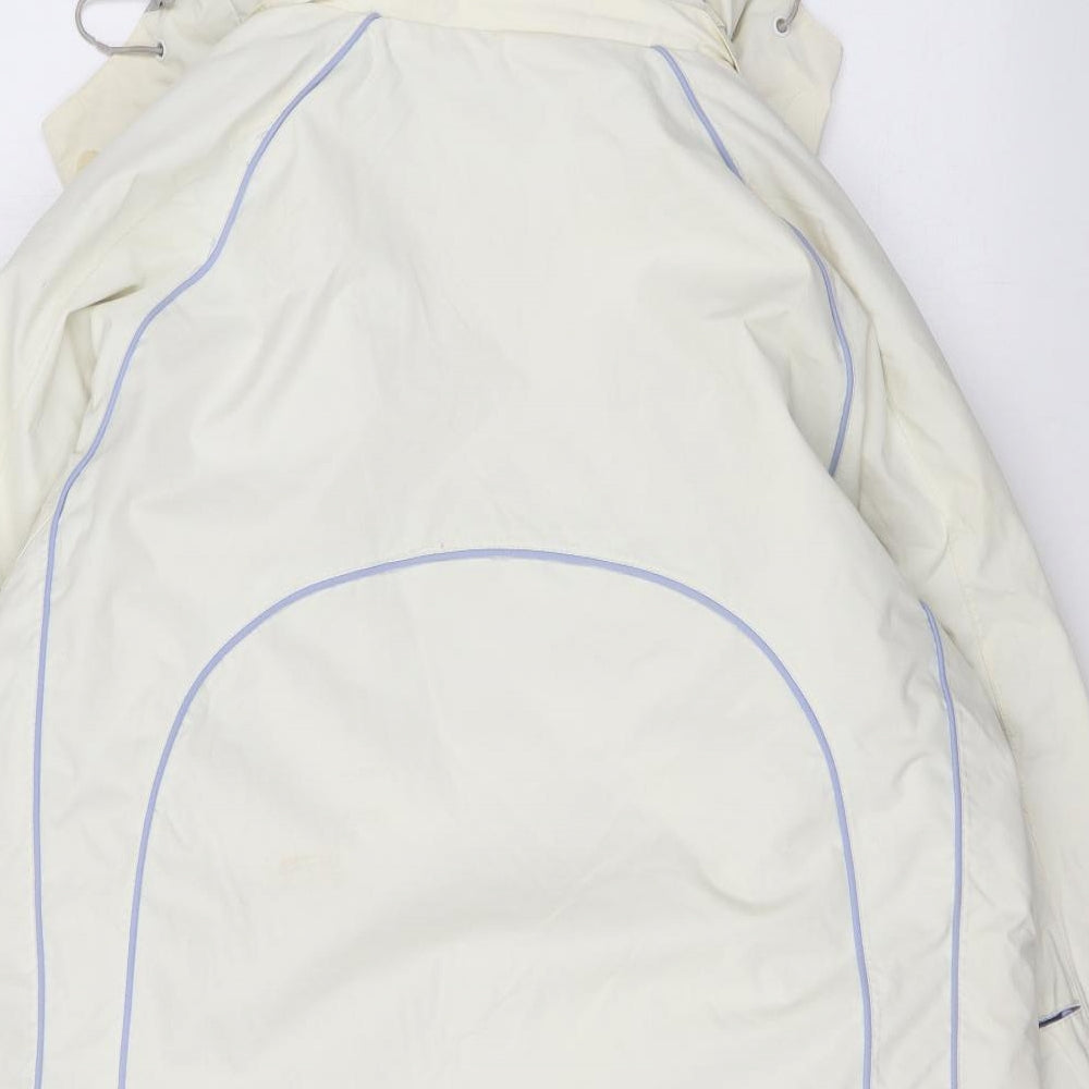 Trespass Womens Ivory Rain Coat Coat Size L Zip