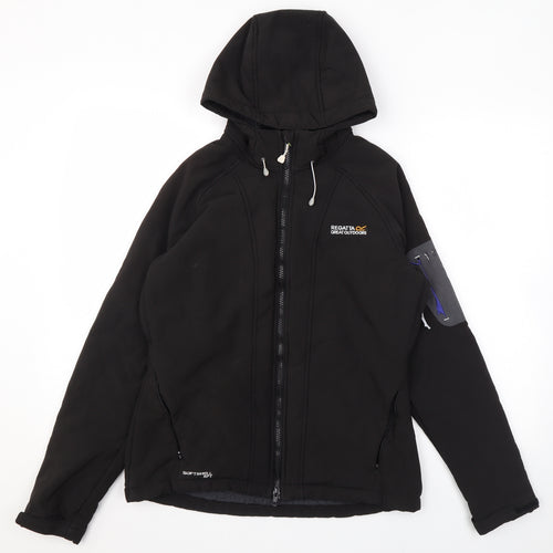 Regatta Womens Black Rain Coat Coat Size 12 Zip