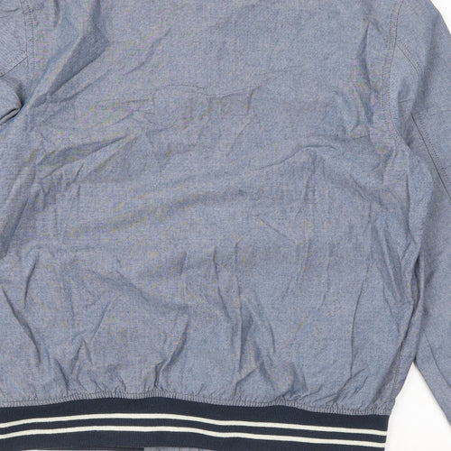 H&M Womens Blue Bomber Jacket Jacket Size S Zip