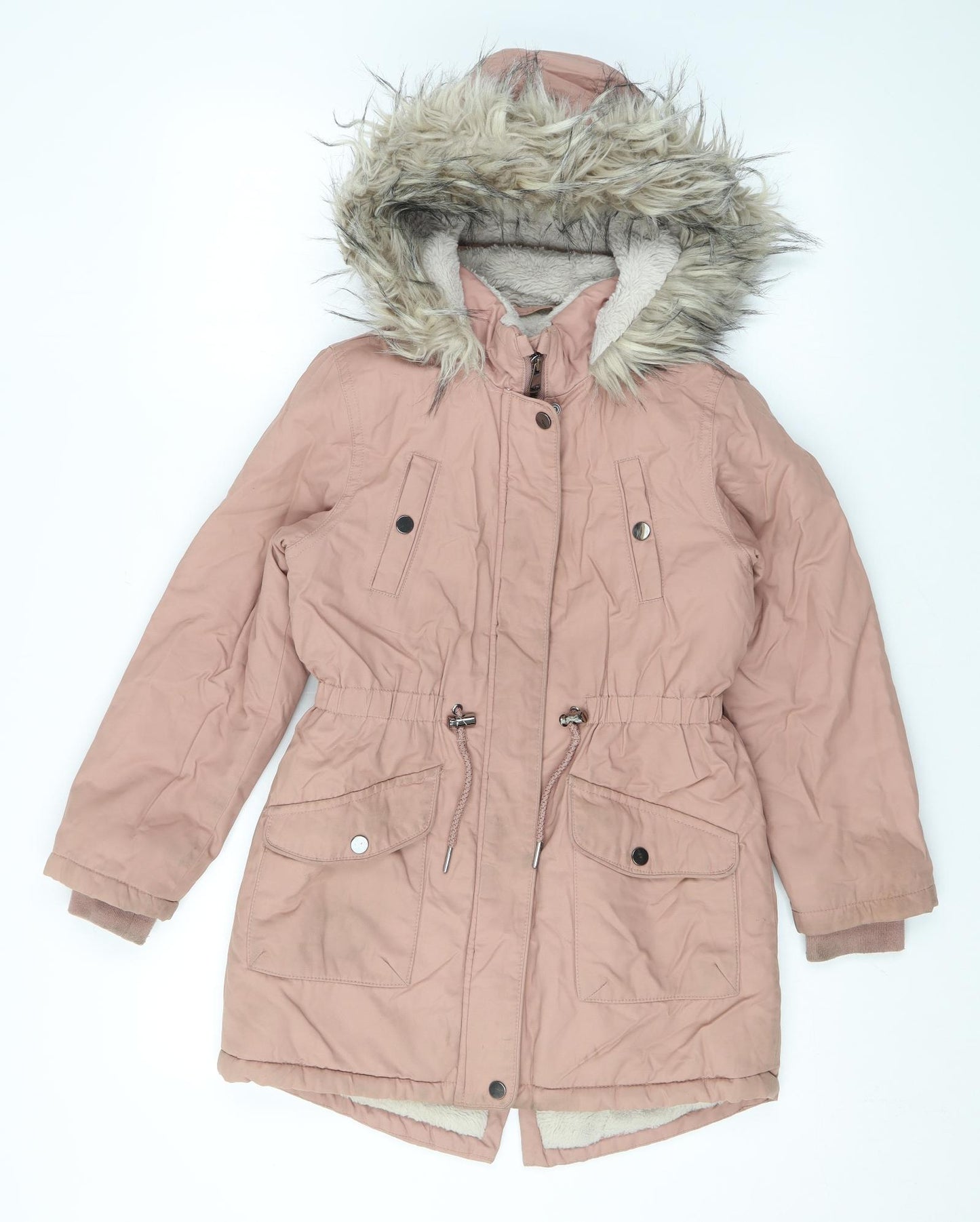 NEXT Girls Pink Rain Coat Coat Size 9 Years Zip