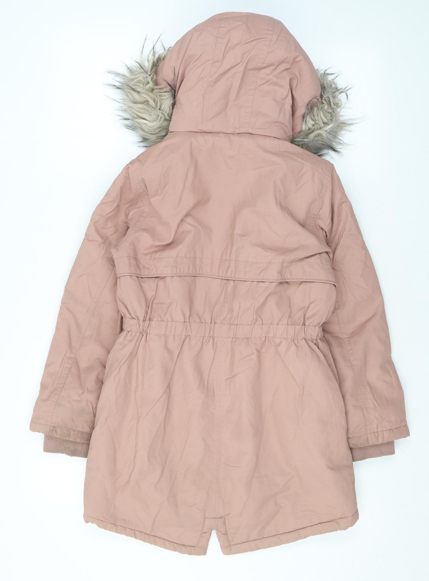 NEXT Girls Pink Rain Coat Coat Size 9 Years Zip