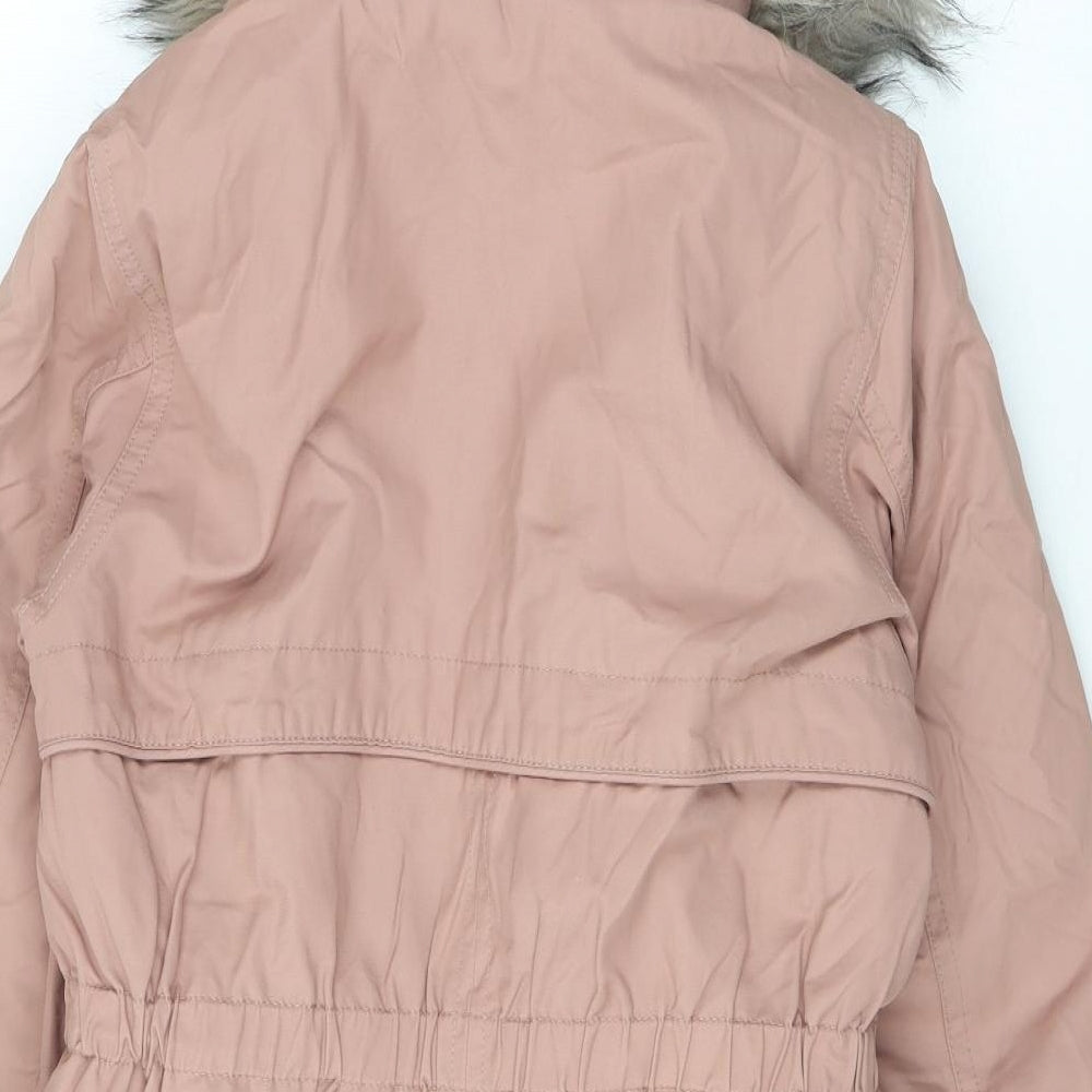 NEXT Girls Pink Rain Coat Coat Size 9 Years Zip