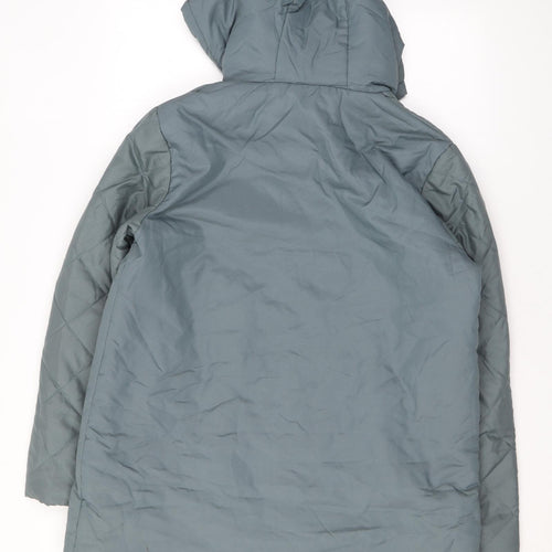 Anne De Lancay Womens Blue Rain Coat Coat Size S Zip