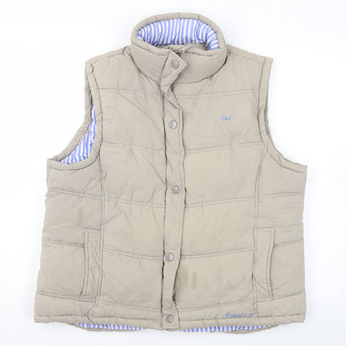 Thomas & Co Womens Beige Gilet Coat Size XL Zip