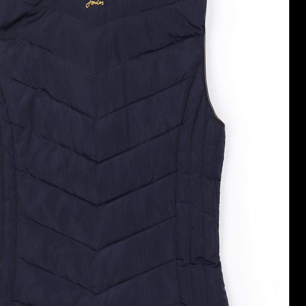 Joules Womens Blue Gilet Coat Size 12 Zip