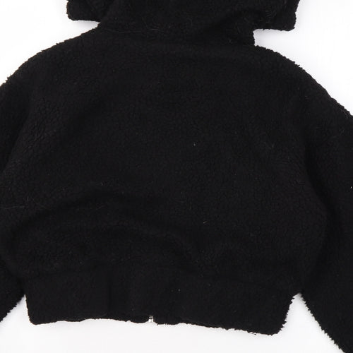 PRETTYLITTLETHING Womens Black Jacket Size 4 Zip