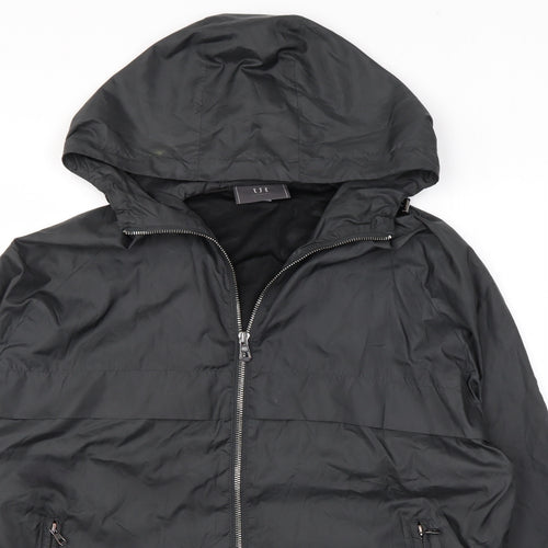 UI Mens Grey Rain Coat Jacket Size S Zip