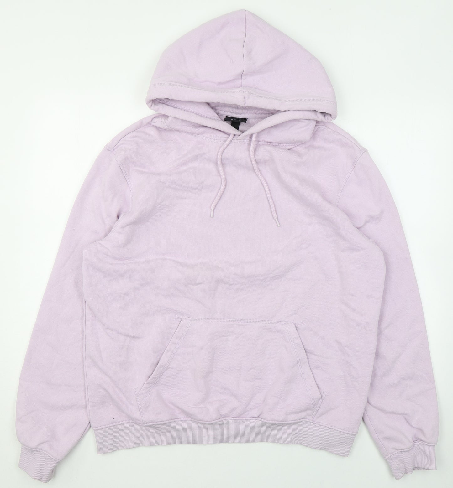 H&M Womens Pink Cotton Pullover Hoodie Size M Pullover