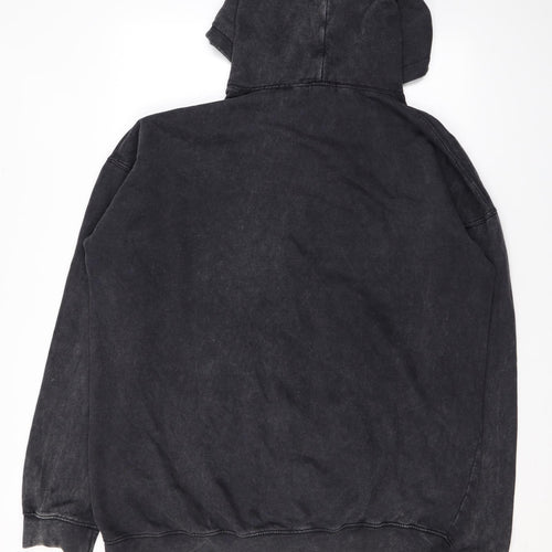 Boohoo Mens Grey Cotton Pullover Hoodie Size S