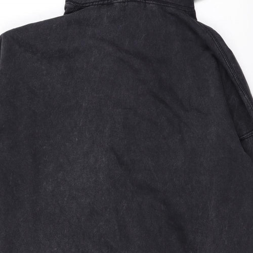 Boohoo Mens Grey Cotton Pullover Hoodie Size S