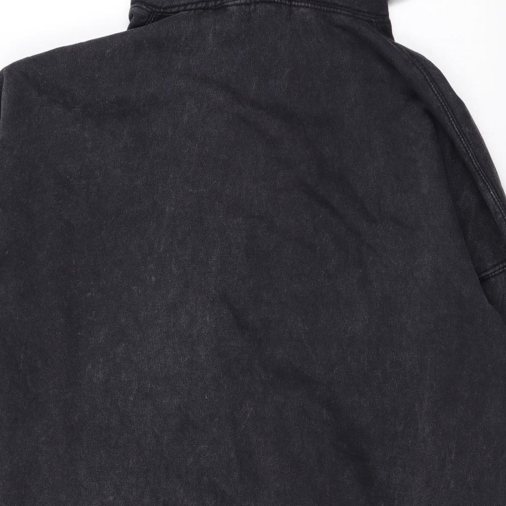 Boohoo Mens Grey Cotton Pullover Hoodie Size S