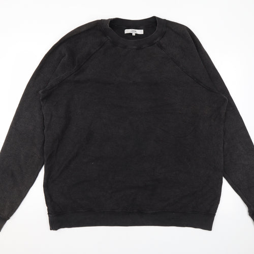 Loom Mens Grey Cotton Pullover Sweatshirt Size M
