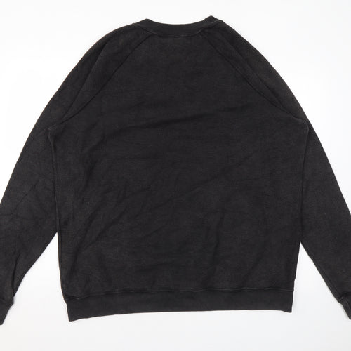 Loom Mens Grey Cotton Pullover Sweatshirt Size M