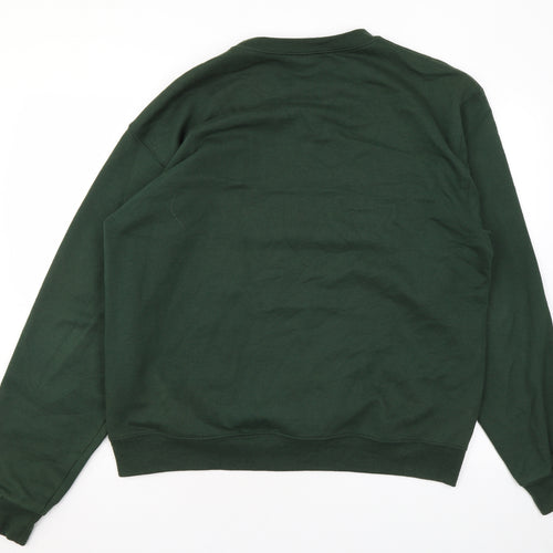 Champion Mens Green Cotton Pullover Sweatshirt Size L