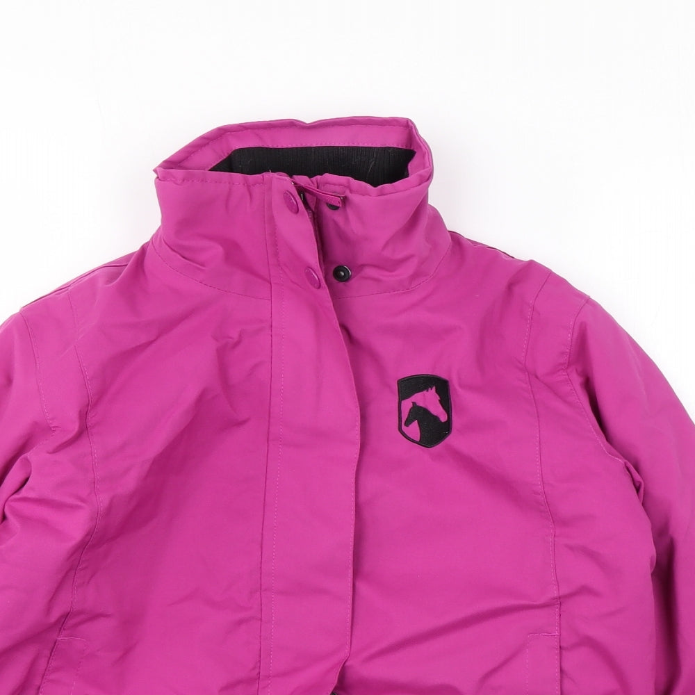 Requisite Girls Pink Rain Coat Coat Size 7-8 Years Zip