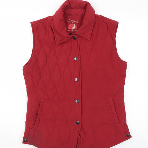 Jack Murphy Womens Red Gilet Coat Size 10 Zip