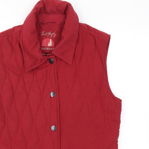 Jack Murphy Womens Red Gilet Coat Size 10 Zip