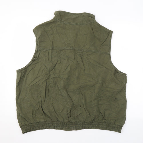 Marks and Spencer Womens Green Gilet Coat Size 20 Zip