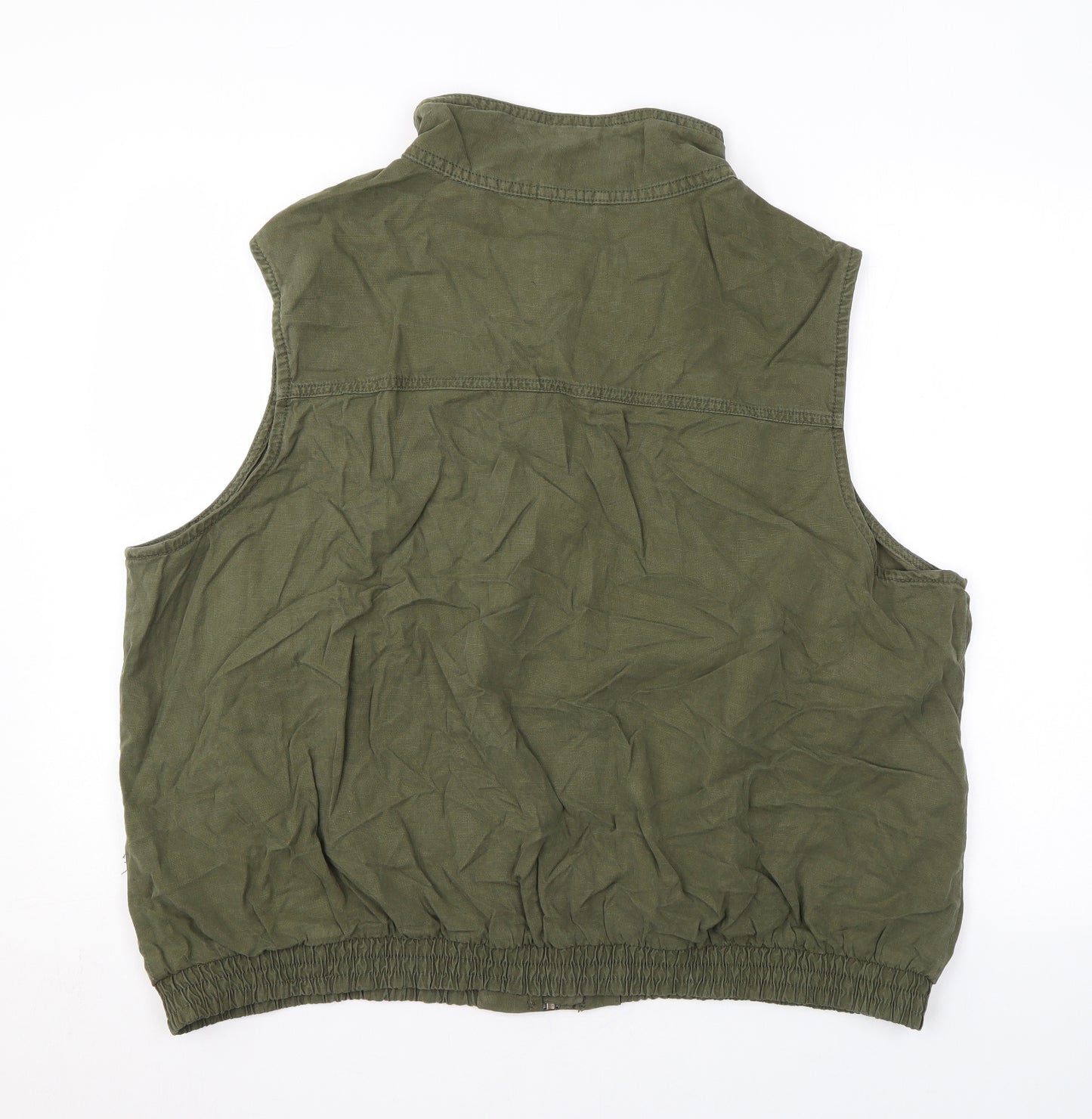 Marks and Spencer Womens Green Gilet Coat Size 20 Zip