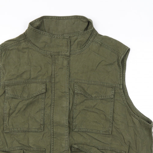 Marks and Spencer Womens Green Gilet Coat Size 20 Zip