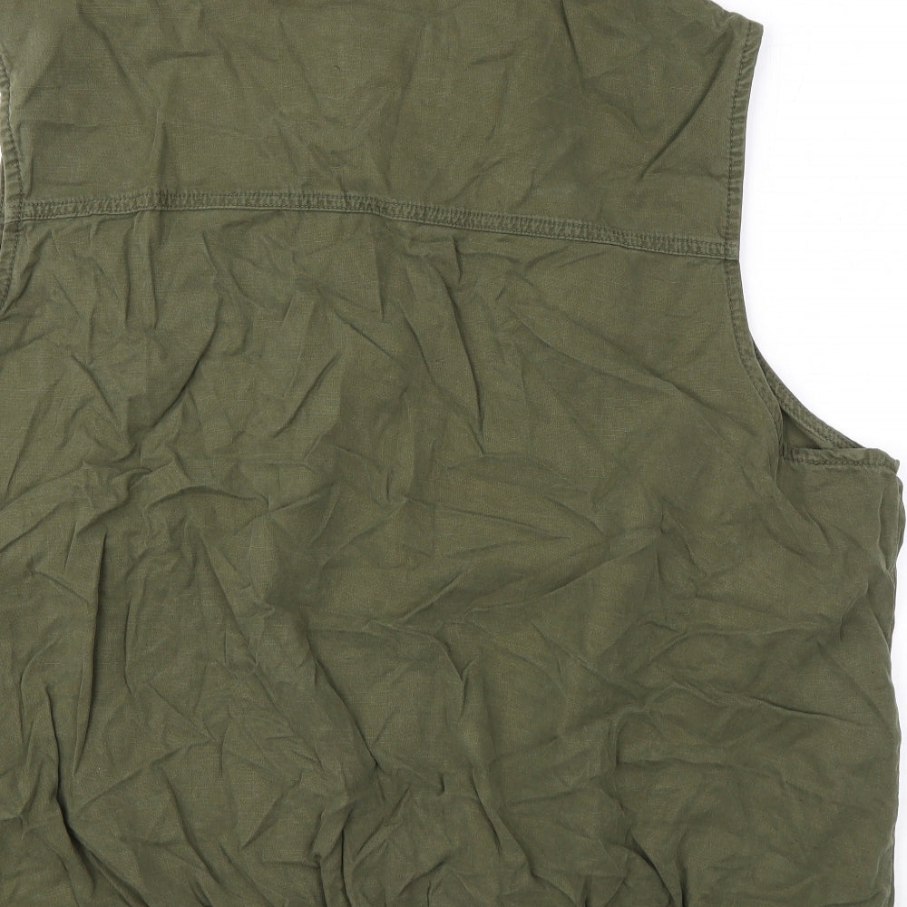 Marks and Spencer Womens Green Gilet Coat Size 20 Zip