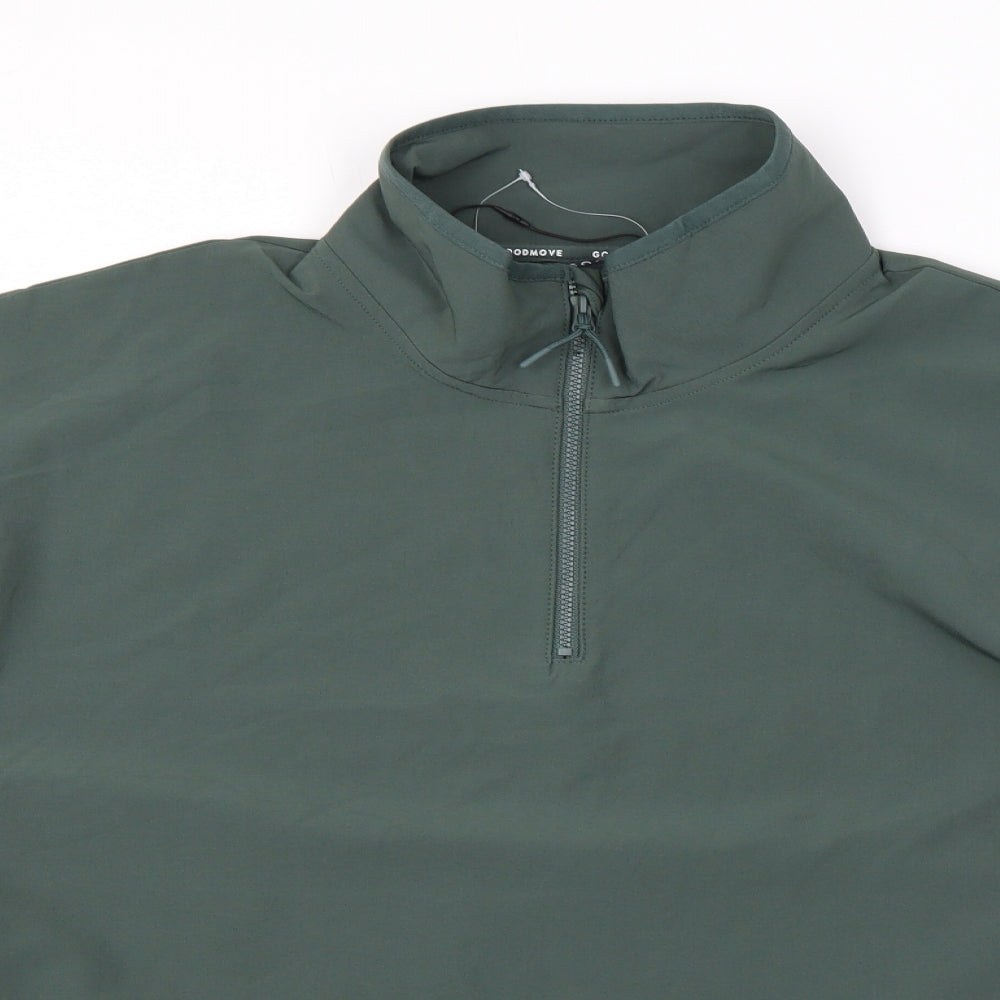 Good Move Womens Green Polyester Pullover Sweatshirt Size 18 Zip