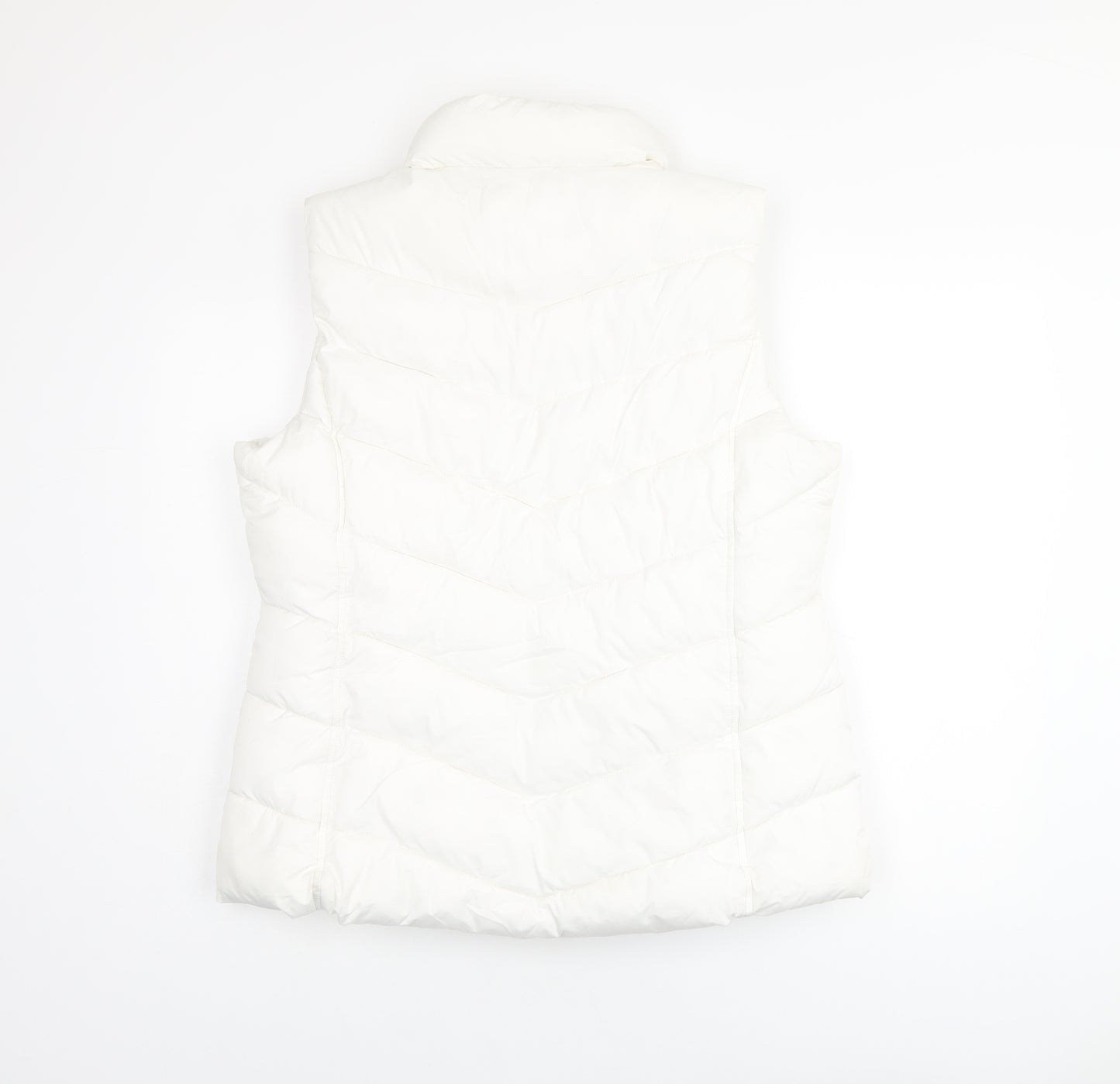Gap Womens White Gilet Coat Size L Zip