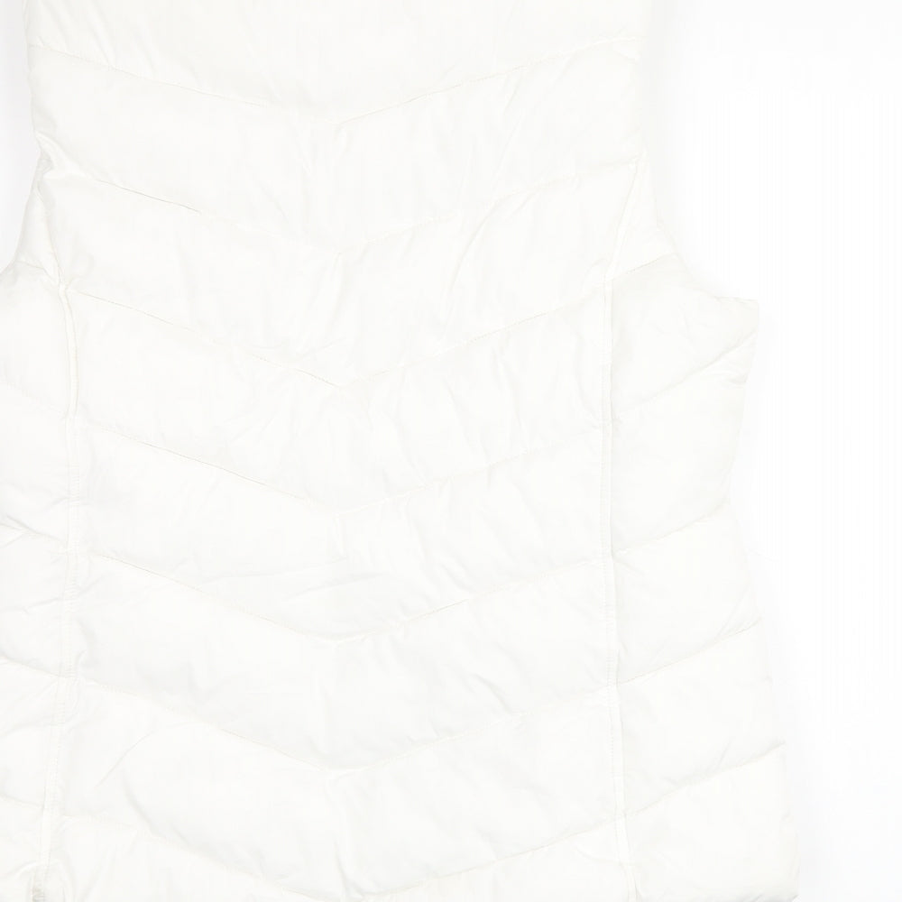 Gap Womens White Gilet Coat Size L Zip