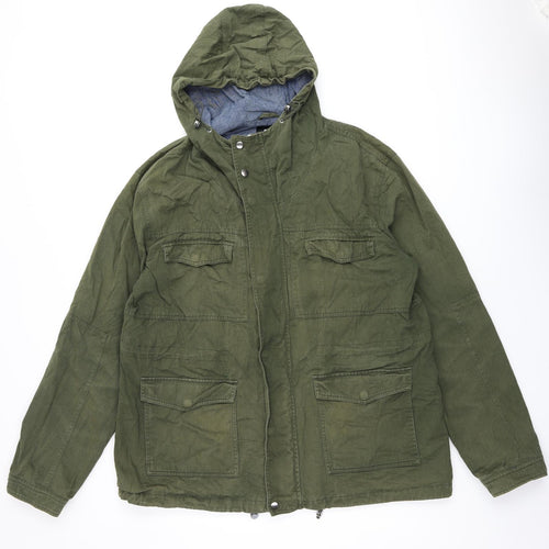 Very Womens Green Overcoat Coat Size 2XL Zip