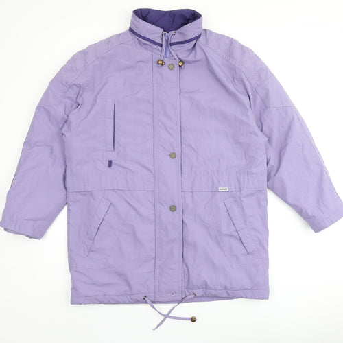 Sympatex Womens Purple Overcoat Coat Size 14 Zip