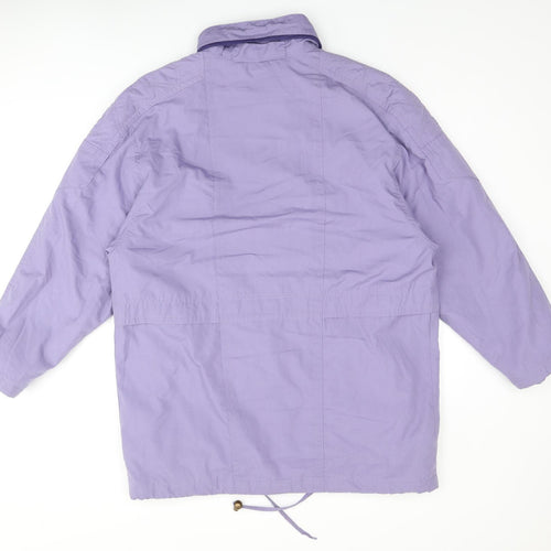 Sympatex Womens Purple Overcoat Coat Size 14 Zip