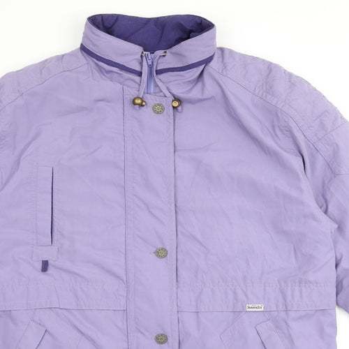 Sympatex Womens Purple Overcoat Coat Size 14 Zip