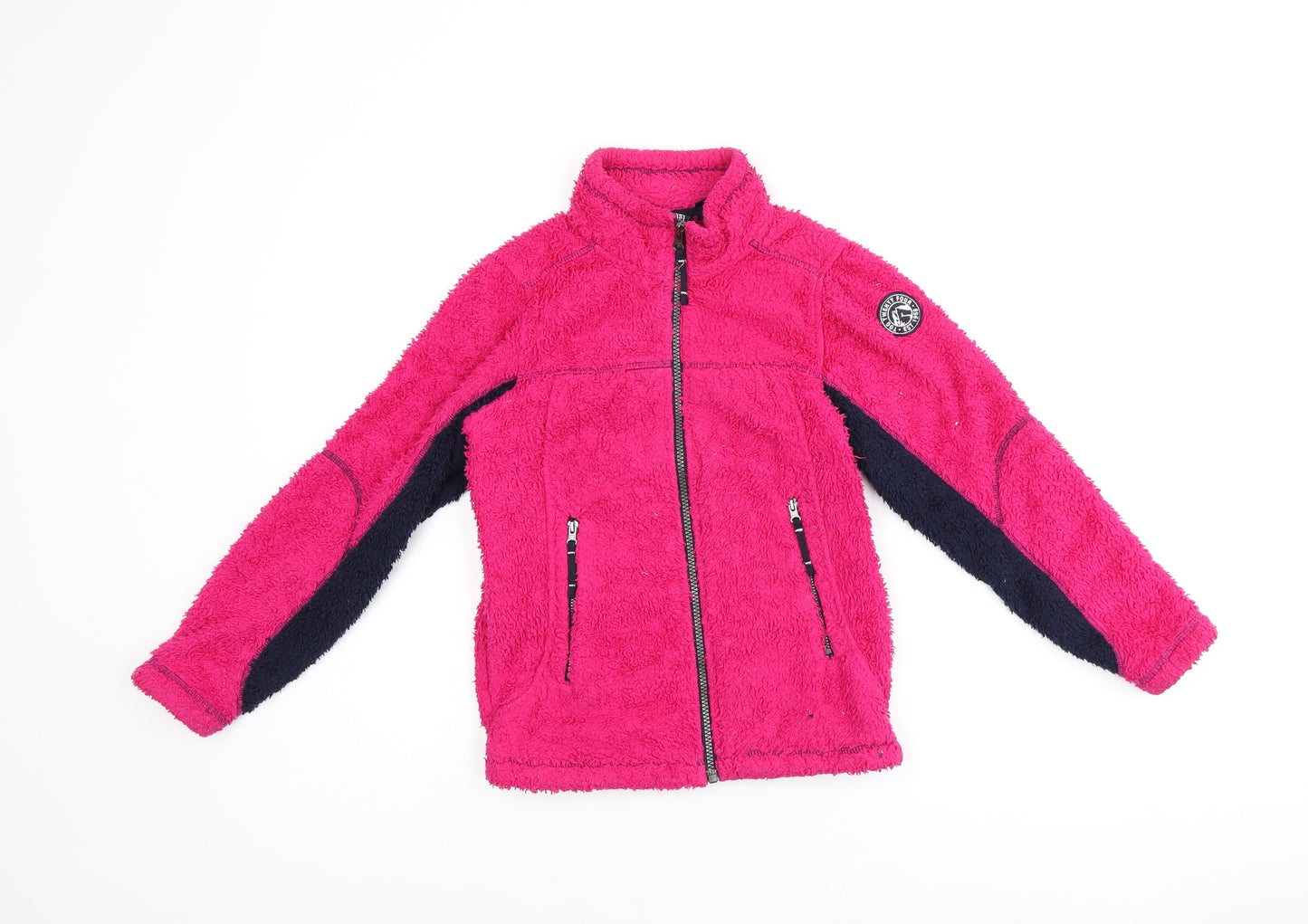 TOG24 Girls Pink Polyester Full Zip Sweatshirt Size 9-10 Years Zip
