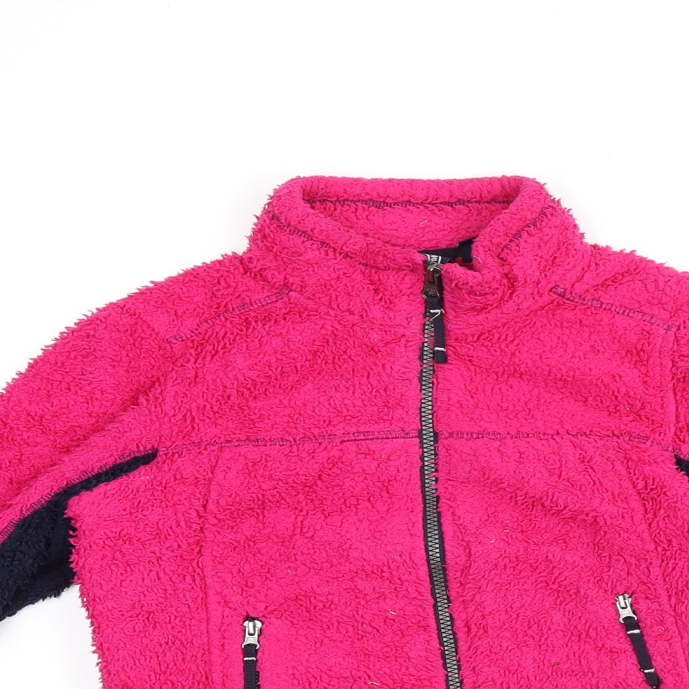 TOG24 Girls Pink Polyester Full Zip Sweatshirt Size 9-10 Years Zip