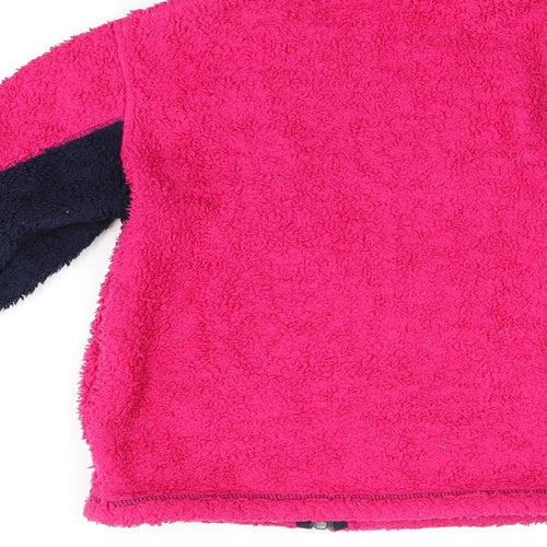 TOG24 Girls Pink Polyester Full Zip Sweatshirt Size 9-10 Years Zip