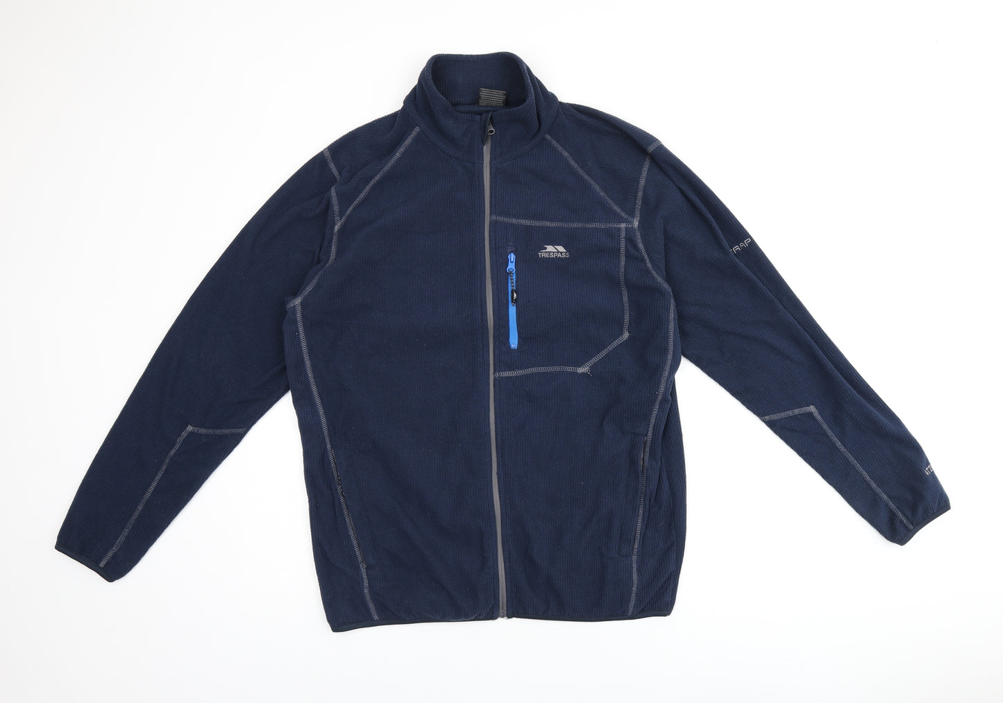 Trespass Mens Blue Polyester Full Zip Sweatshirt Size M