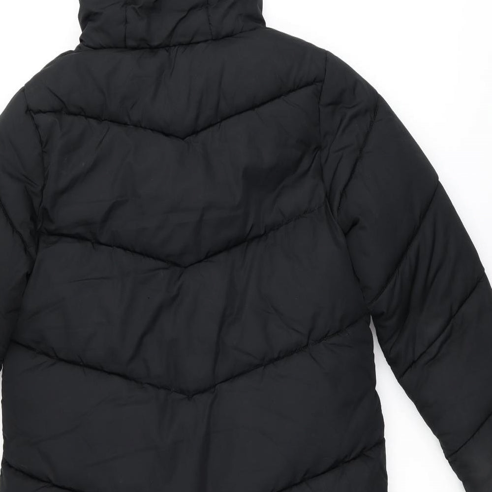 NEXT Girls Black Puffer Jacket Coat Size 11 Years Zip