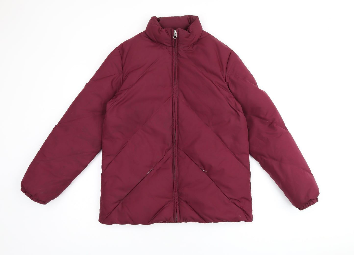 DANNIMAC Womens Red Puffer Jacket Coat Size S Zip
